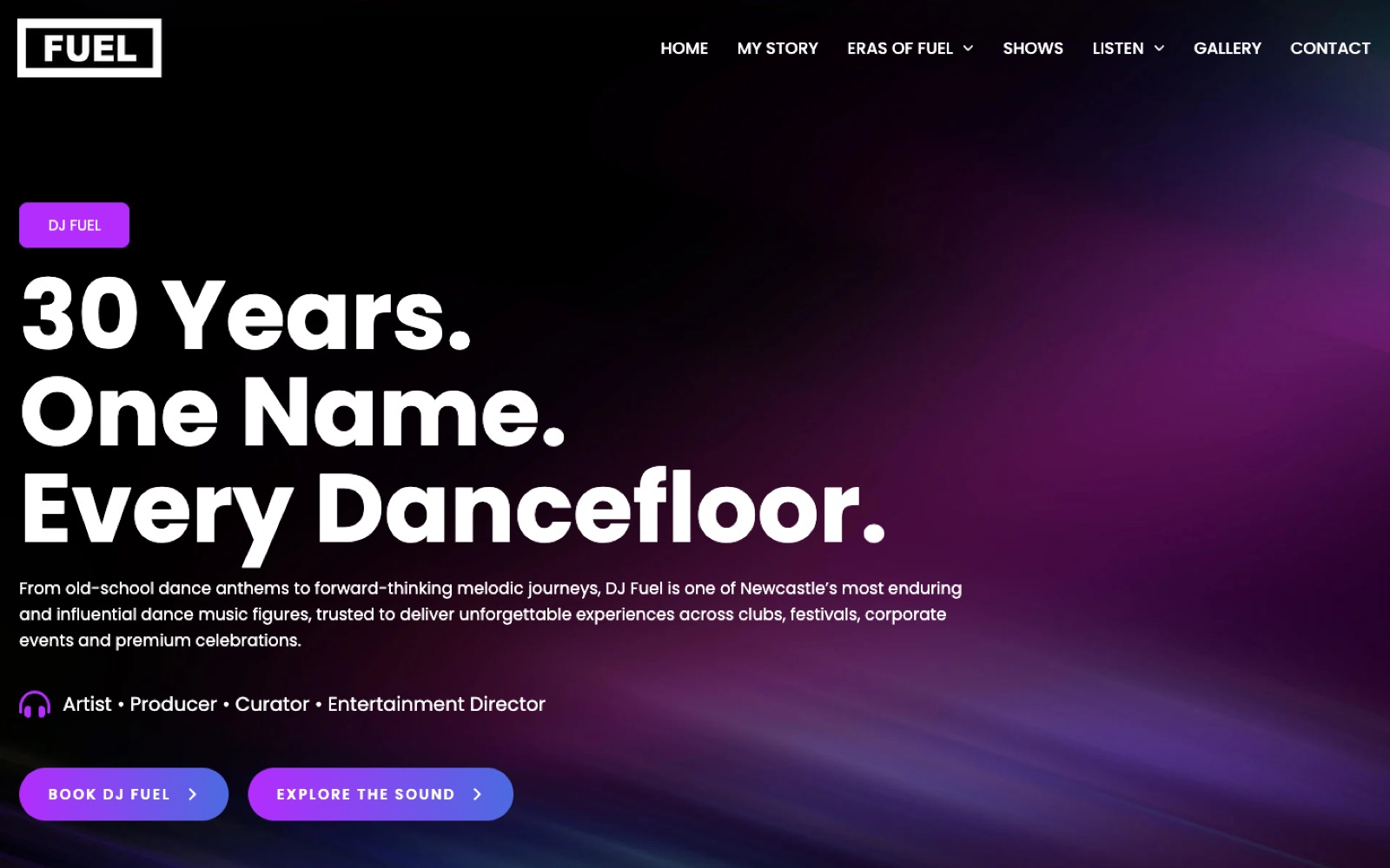 DJ Fuel: Jezweb website