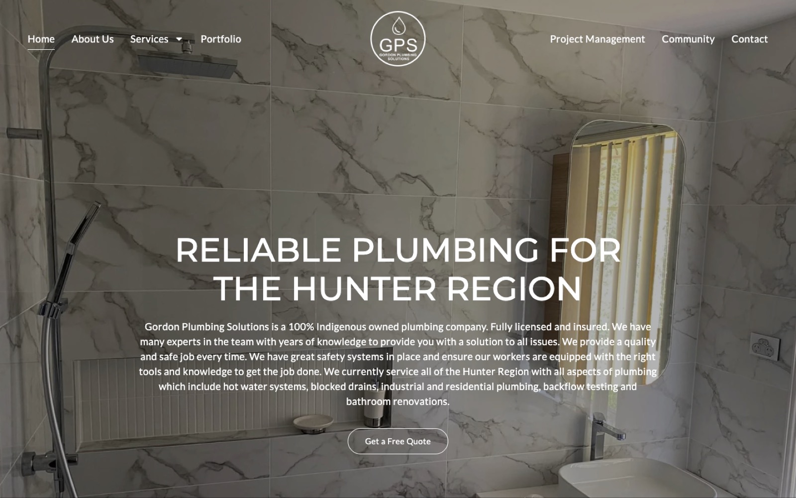 Gordon Plumbing Solutions: Jezweb website