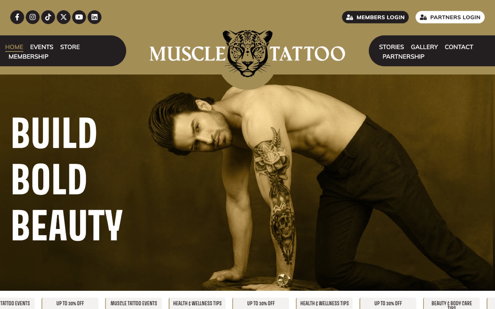 Muscle Tattoo: Jezweb website