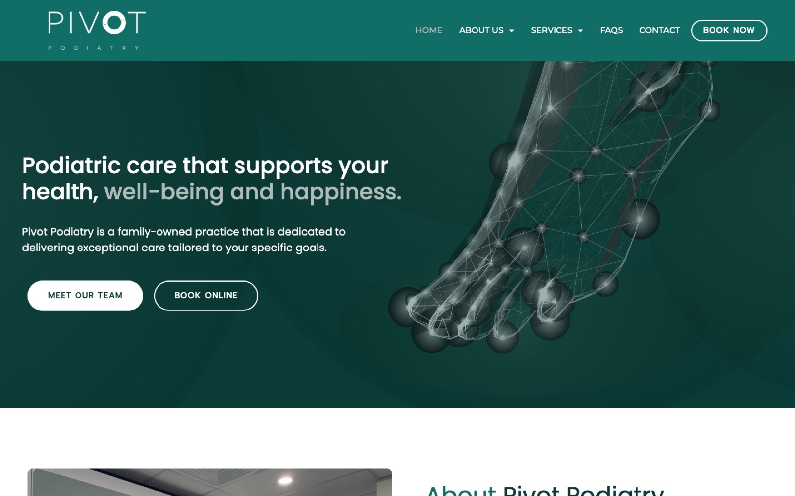 Pivot Podiatry: Jezweb website